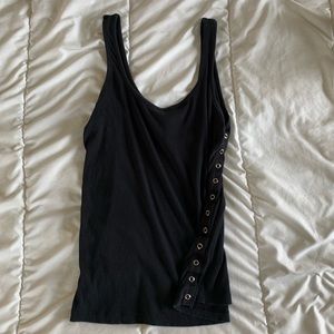 FABLETICS | black tank with silver rings